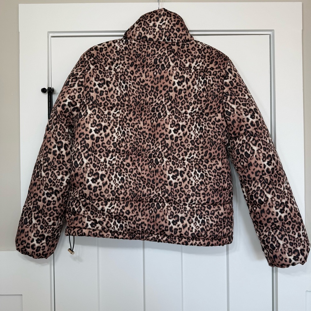 Me Jane Leopard Print Puffer Jacket Women’s Small Excellent - Picture 3 of 11